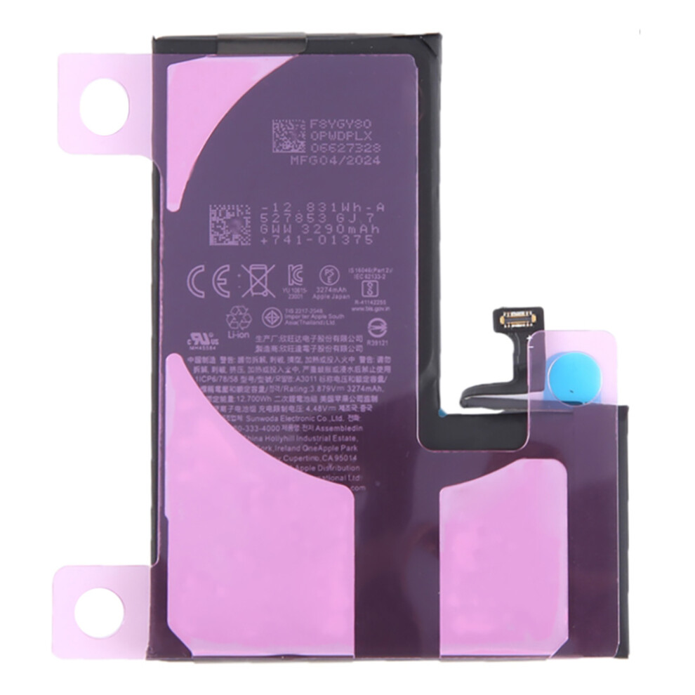 For Iphone 15 Pro 3.87V 3274Mah Rechargeable Li-Ion Battery+Battery Sticker Replacement Part (Supports Latest System Diagnostics) 6914272774658