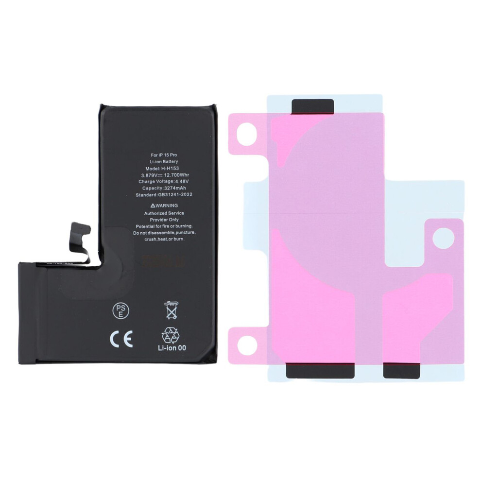 For Iphone 15 Pro 3.87V 3274Mah Rechargeable Li-Ion Battery Replacement Part (Without Logo) 6914276488544