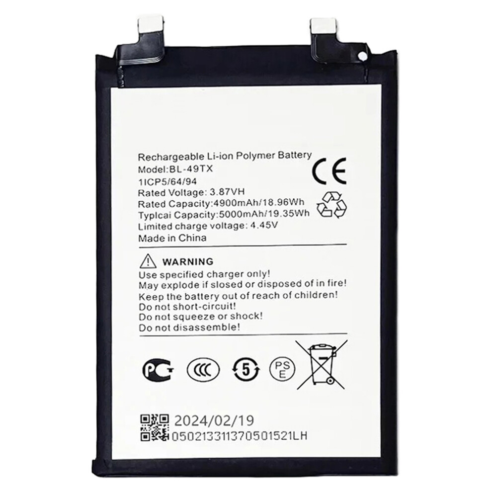 For Infinix Note 30 5G 3.87V 4900mAh Li-Polymer Battery Assembly Part (Without Logo) (Encode: BL-49TX)