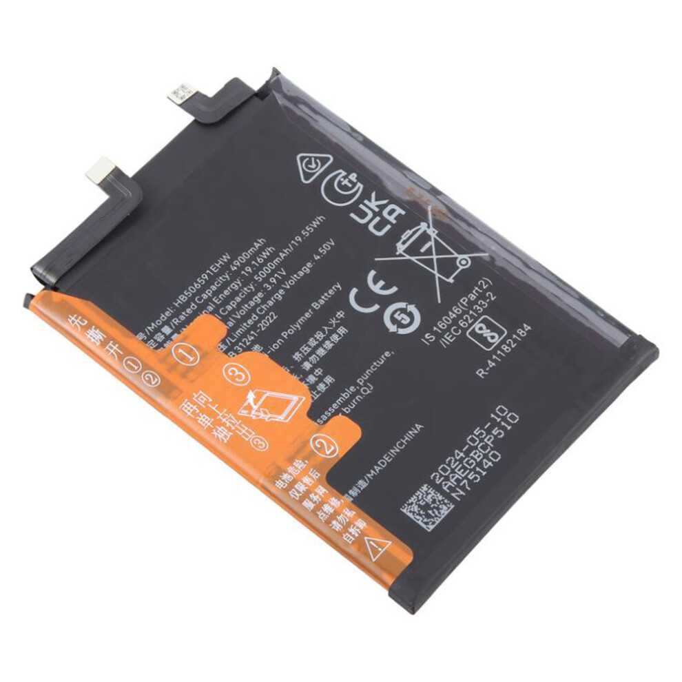 For Honor 90 Gt 5G/100 Pro 5G/100 5G 3.91V 4900Mah Li-Polymer Battery Assembly Part (Without Logo) (Encode: Hb506591ehw) 6914277899844