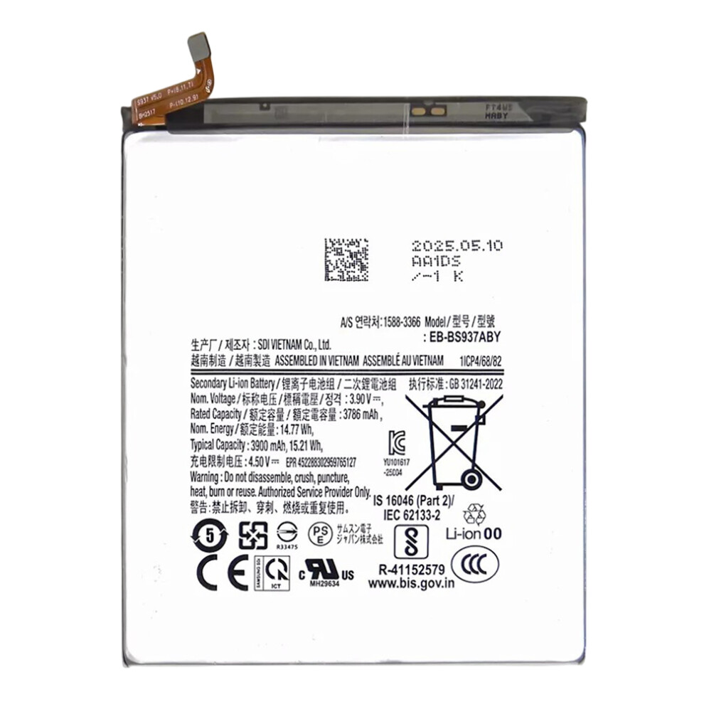 For Samsung Galaxy S25 Edge 3.88V 3786mAh Li-Polymer Battery Assembly Part (Without Logo) (Encode: EB-BS937ABY)