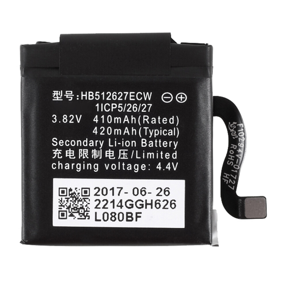 For Huawei Watch 2 Pro 3.85V 410Mah Li-Ion Polymer Battery Part (Encode: Hb512627ecw) (Without Logo) 6914278946622