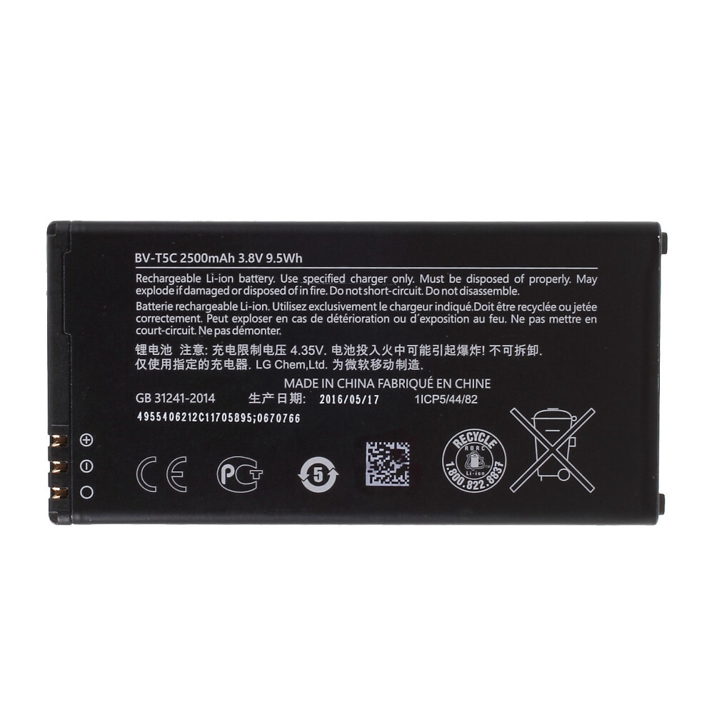 For Microsoft Lumia 640 Dual SIM 3.85V 2500mAh Battery Replacement BV-T5C