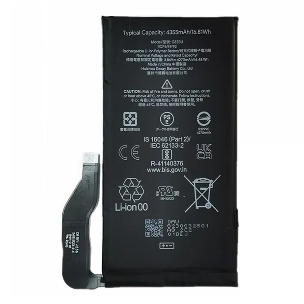For Google Pixel 7 5G 3.86V 4270Mah Li-Polymer Battery Assembly Part (Without Logo) (Encode: Gze8u) 6914271139885