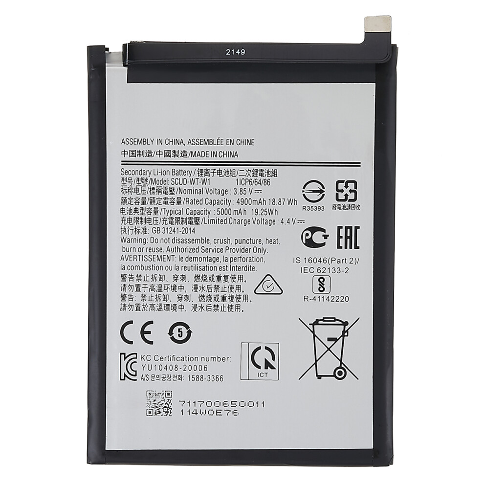 For Samsung Galaxy A22 5G (Eu Version) 3.85V 4900Mah Li-Ion Battery Assembly Part (Encode: Scud-Wt-W1) (Without Logo) 6914275759720