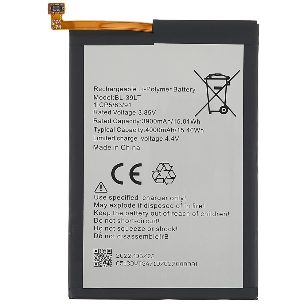 For Tecno Camon 12 4G/Spark 4 3.85V 3900Mah Li-Polymer Battery (Encode: Bl-39Lt) (Without Logo) 6914278458859