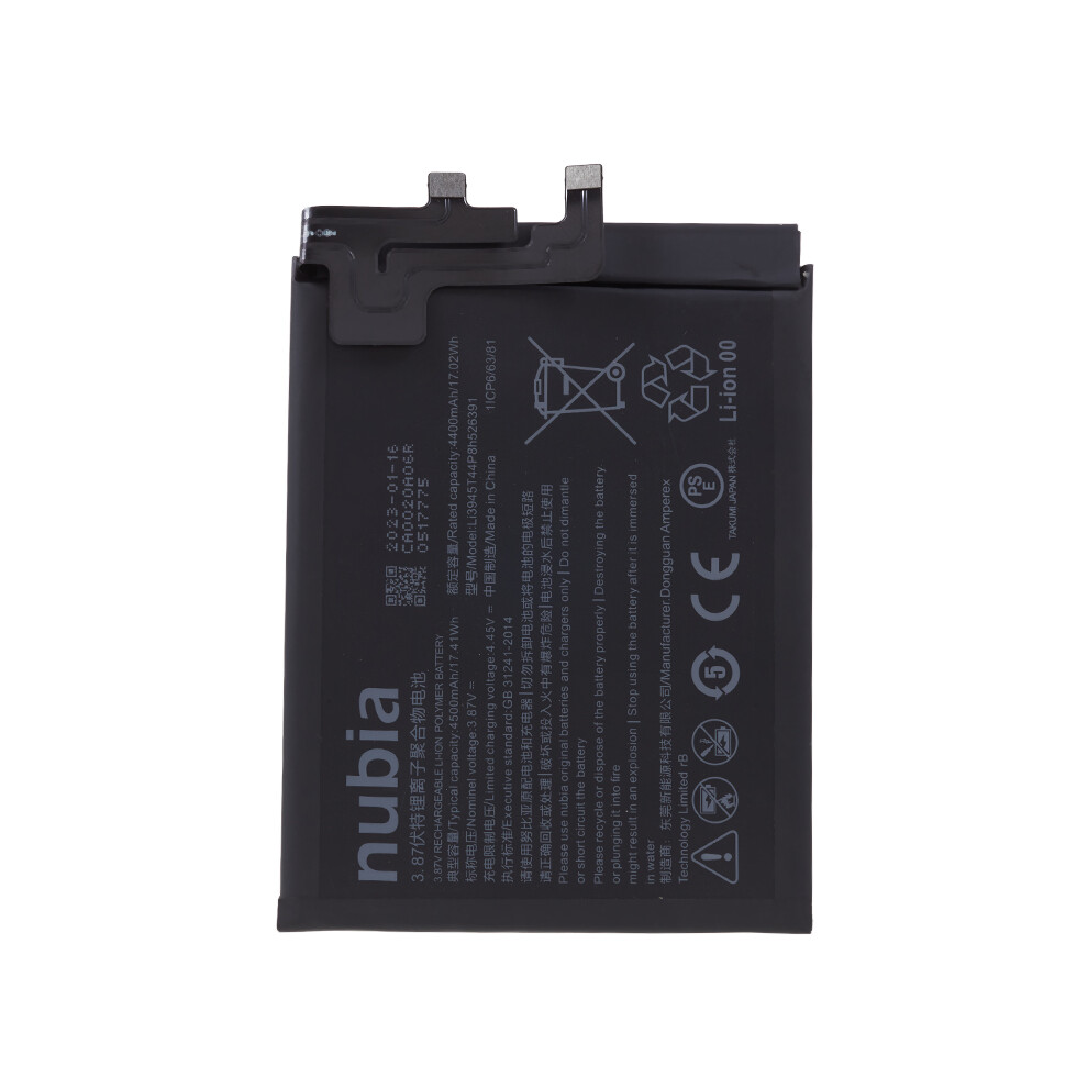 For Zte Nubia Magic 5G/ Magic 5S 3.85V 4400Mah Rechargeable Li-Polymer Assembly Part (Encode: Li3945t44p8h526391) Red 6914276490929