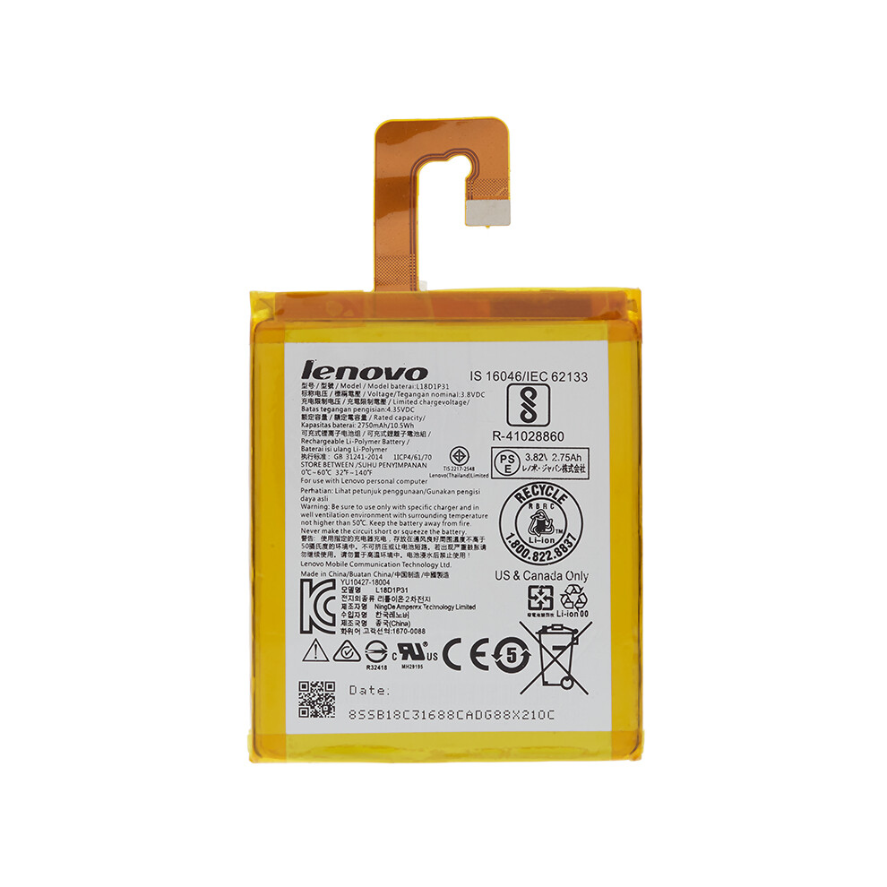 For Lenovo Tab E7 3.85V 2750Mah Rechargeable Li-Polymer Assembly Replacement (Encode: L18d1p31) 6914272629224