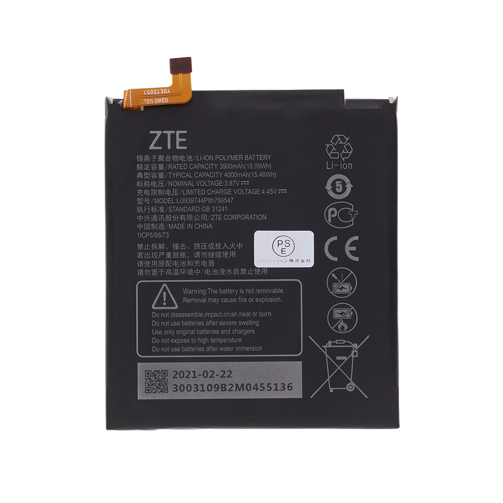 For Zte Axon 9 Pro/Axon 10 Pro 5G 3.85V 3900Mah Rechargeable Li-Polymer Assembly Part (Encode: Li3939t44p8h756547) 6914273979625