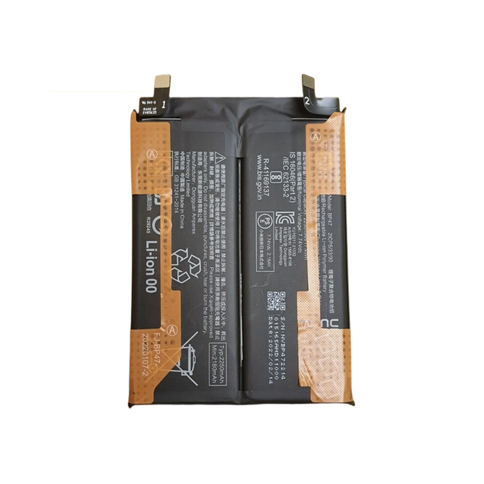 For Xiaomi Redmi Note 11 Pro+ 5G 3.85V 4400Mah Rechargeable Li-Ion Battery Assembly Part (Encode: Bp47) 6914278467448