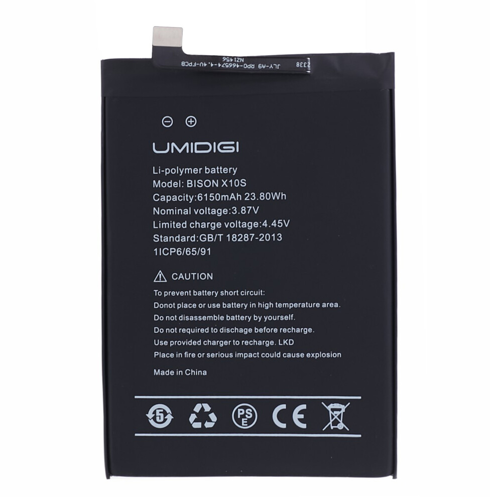 For Umidigi Bison X10s 3.87V 6150Mah Rechargeable Li-Polymer Battery Assembly Part 6914270697560