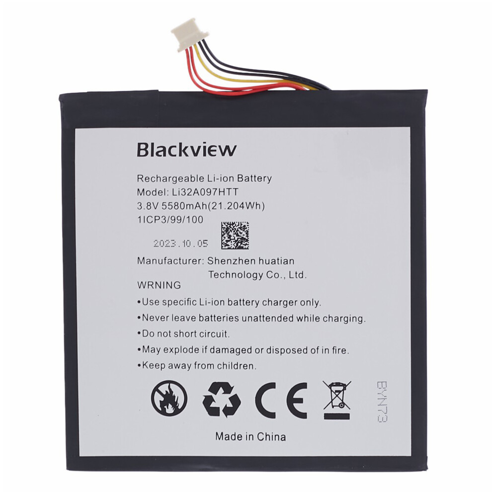 For Blackview Tab 5 3.80V 5580Mah Rechargeable Li-Polymer Battery Assembly Part (Encode: Li32a097htt) 6914276166930