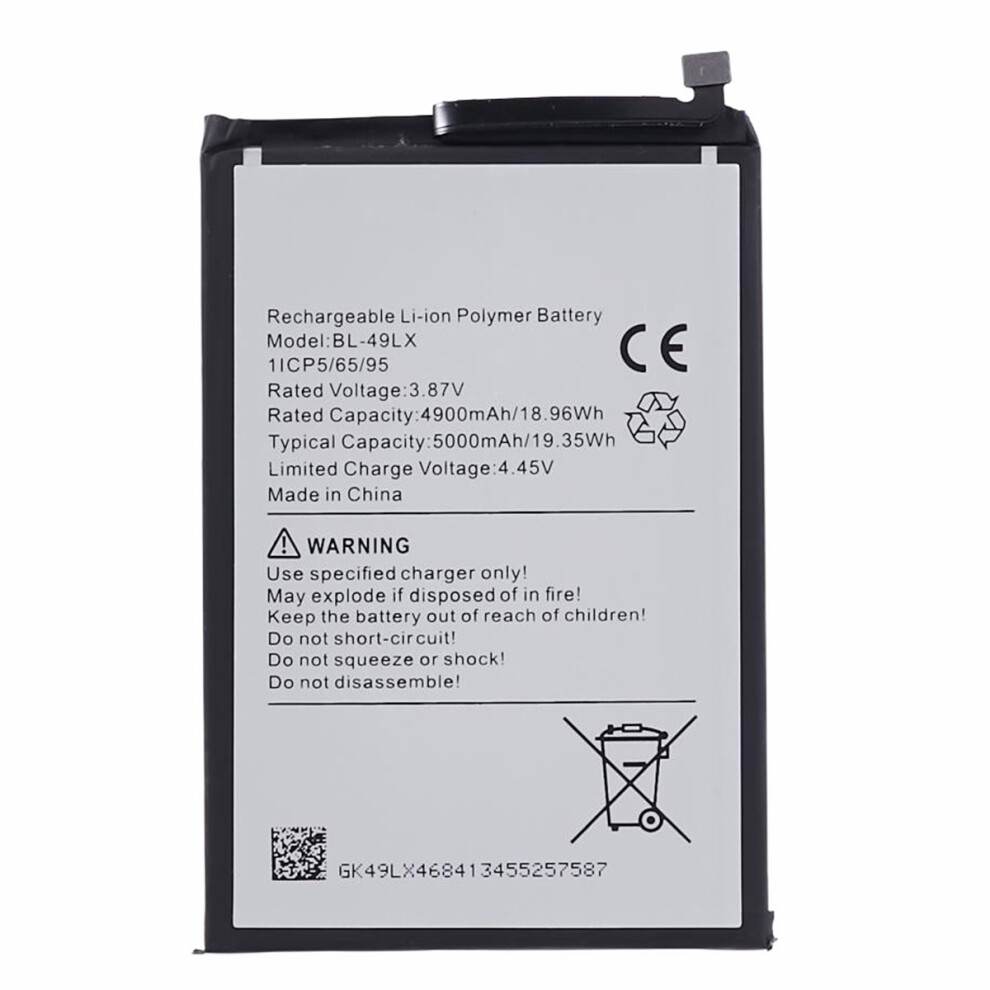 For Infinix Hot 12 4G/Hot 20S 4G 3.87V 4900Mah Li-Ion Polymer Battery Assembly Part (Encode: Bl-49Lx) (Without Logo) 6914274705452