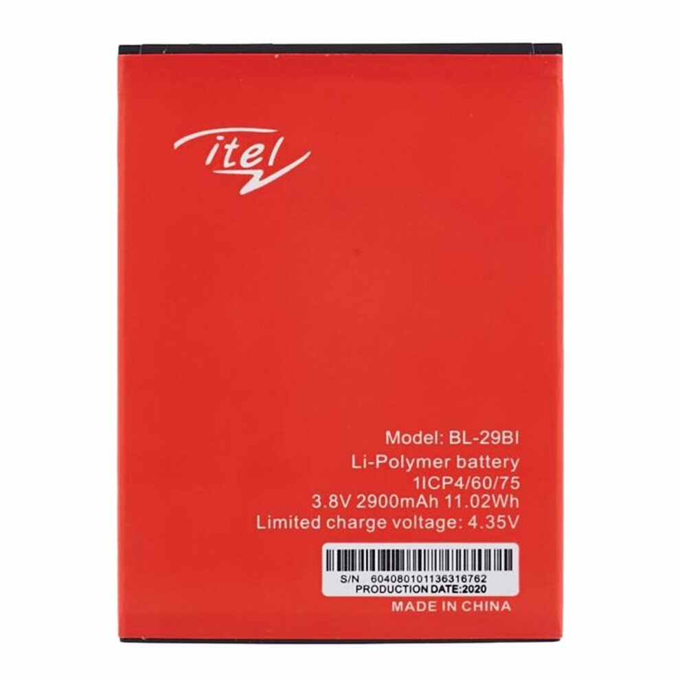For Itel S15 Pro/A55/A55 Lite 3.80V 2900Mah Li-Ion Polymer Battery Assembly Part (Encode: Bl-29Bi) 6914279536488