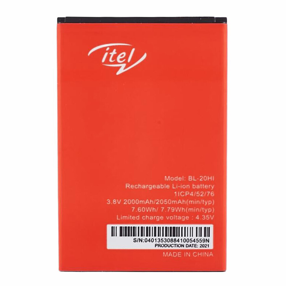 For Itel A16 Plus 3.80V 2050Mah Li-Ion Polymer Battery Assembly Part (Encode: Bl-20Hi) 6914275523697