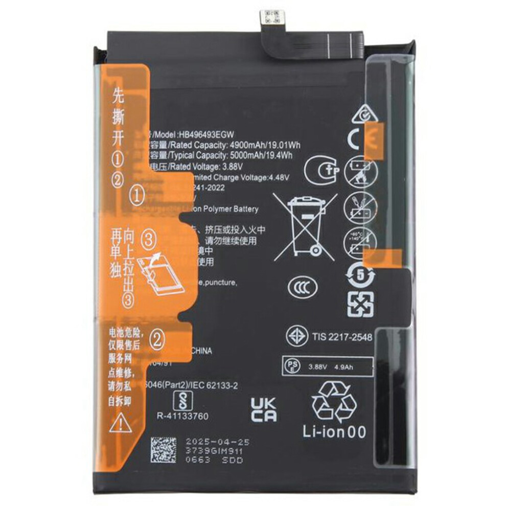 Huawei Nova 12I/Enjoy 70 Pro/60 Pro 3.88V 4900Mah Battery Replacement Encode Hb496493egw 6914278440823