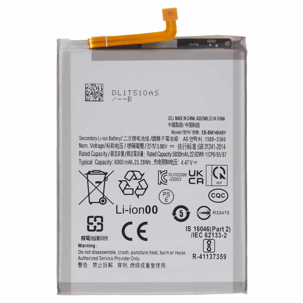 For Samsung Galaxy F54 5G/M54 5G/M34 5G Li-ion Polymer Battery Assembly Part 3.88V 5830mAh (Encode: EB-BM146ABY) (without Logo)