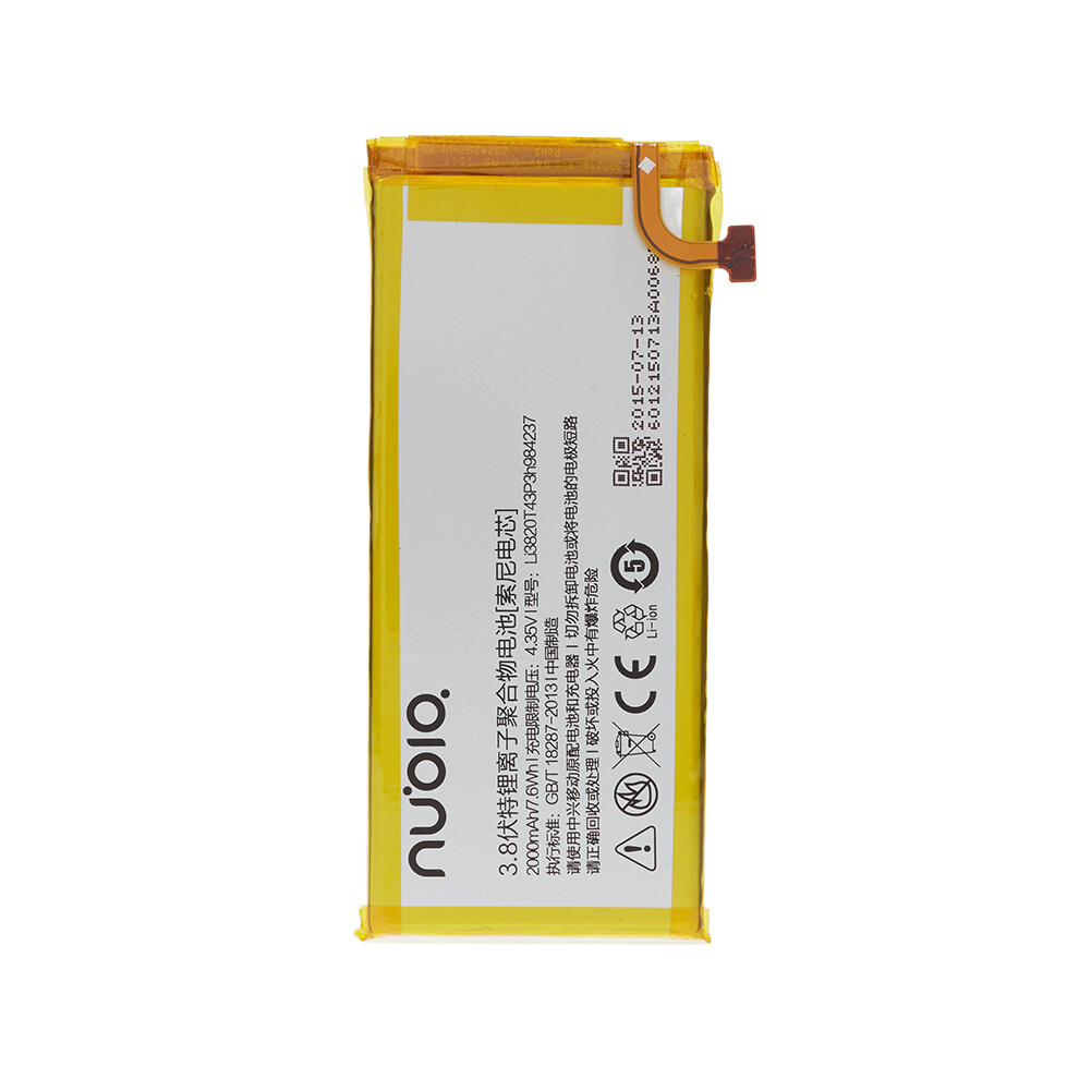 For Zte Nubia Z5s Mini Nx403a 3.85V 2000Mah Rechargeable Li-Polymer Assembly Part (Encode: Li3820t43p3h984237) 6914273483955
