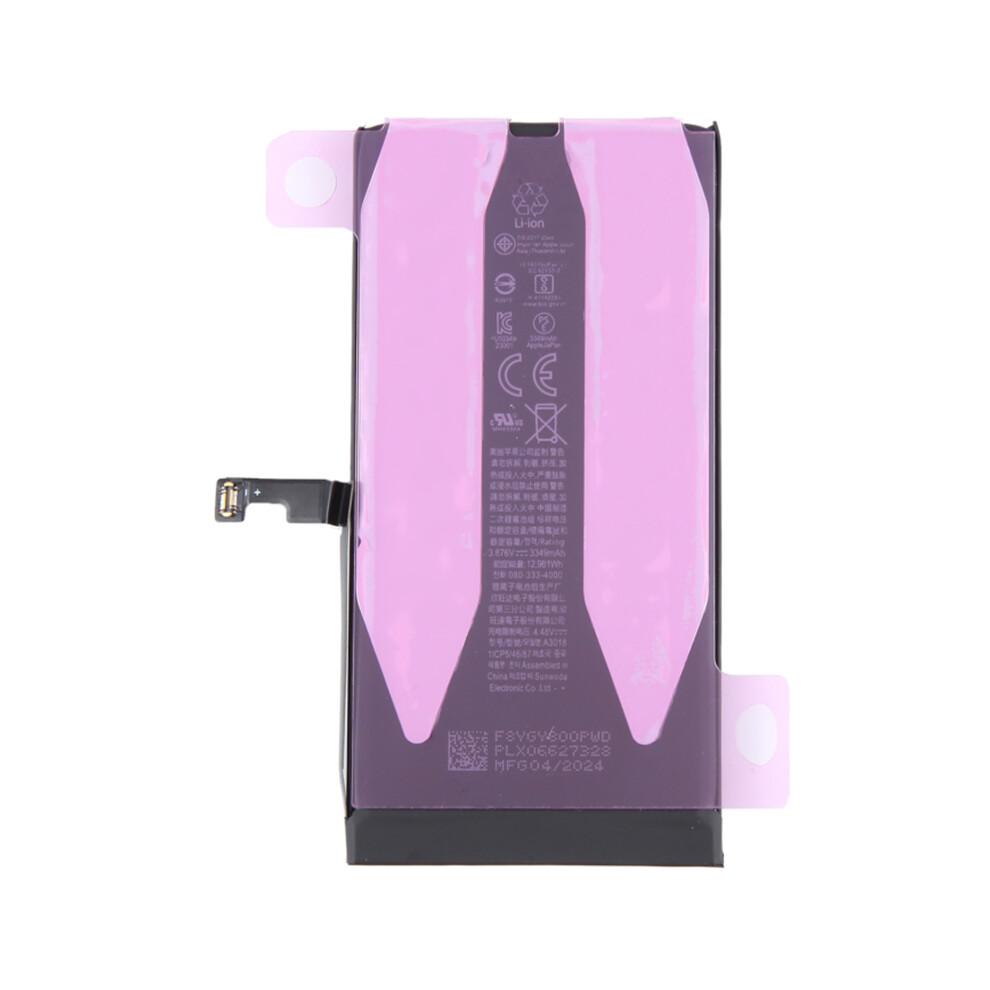 For Iphone 15 3.87V 3349Mah Oem Rechargeable Li-Ion Battery+Battery Sticker 6914276846450
