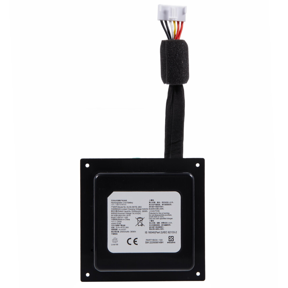 For Jbl Partybox 100 Battery Li-Ion Polymer Battery Assembly Part 14.40V 2500Mah (Encode: Sun-Inte-260) (Without Logo) 6914274258514