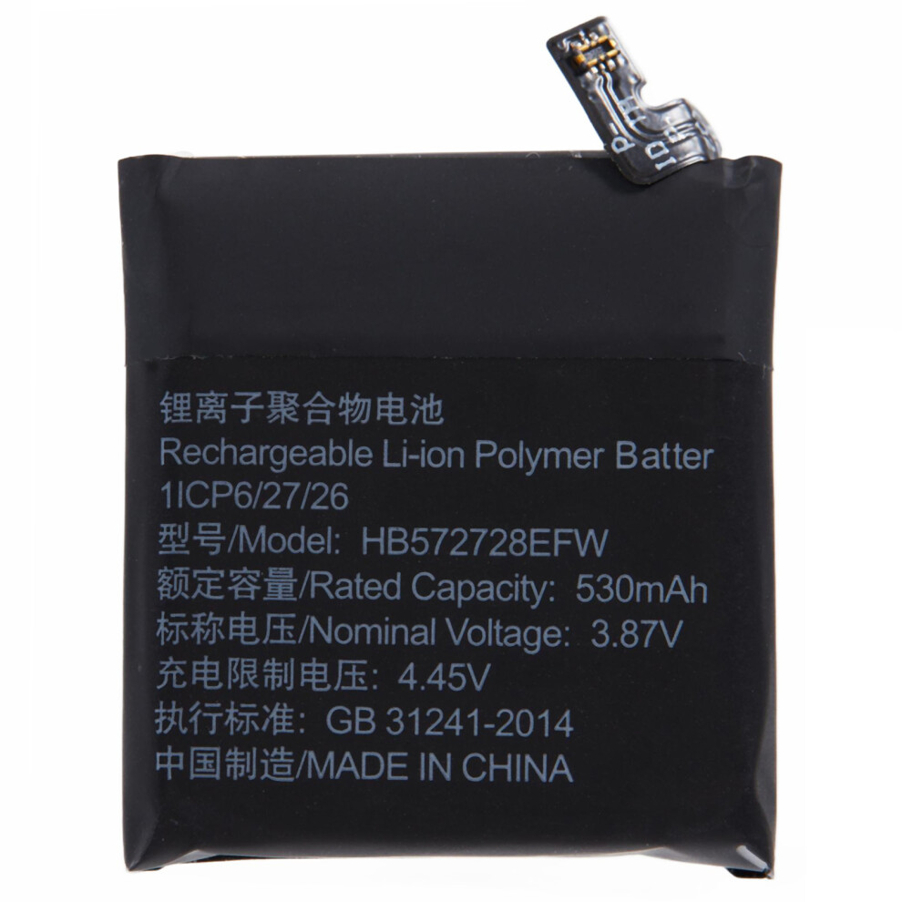For Huawei Watch Gt 3 46Mm 3.87V 530Mah Li-Ion Polymer Battery Assembly Part (Encode: Hb572728efw) (Without Logo) 6914272762563