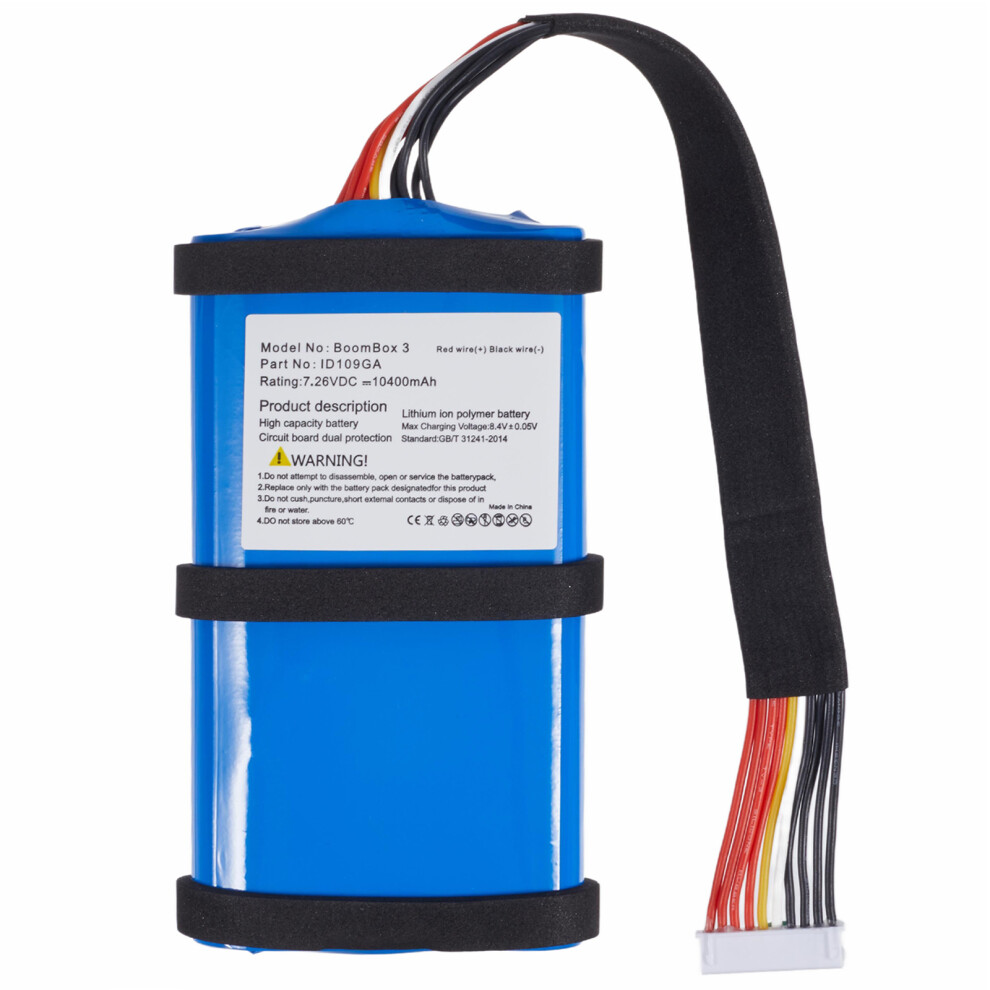 For Jbl Boombox 3 7.26V 10400Mah Rechargeable Li-Polymer Battery Assembly Part (Encode: Id109ga) (Without Logo) 6914277028367