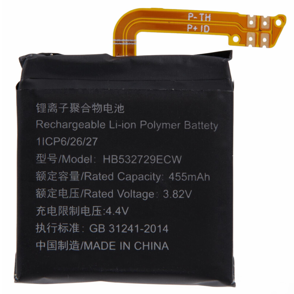 For Huawei Watch Gt 2 46Mm 3.82V 455Mah Li-Ion Polymer Battery Assembly Part (Encode: Hb532729ecw) (Without Logo) 6914274855812