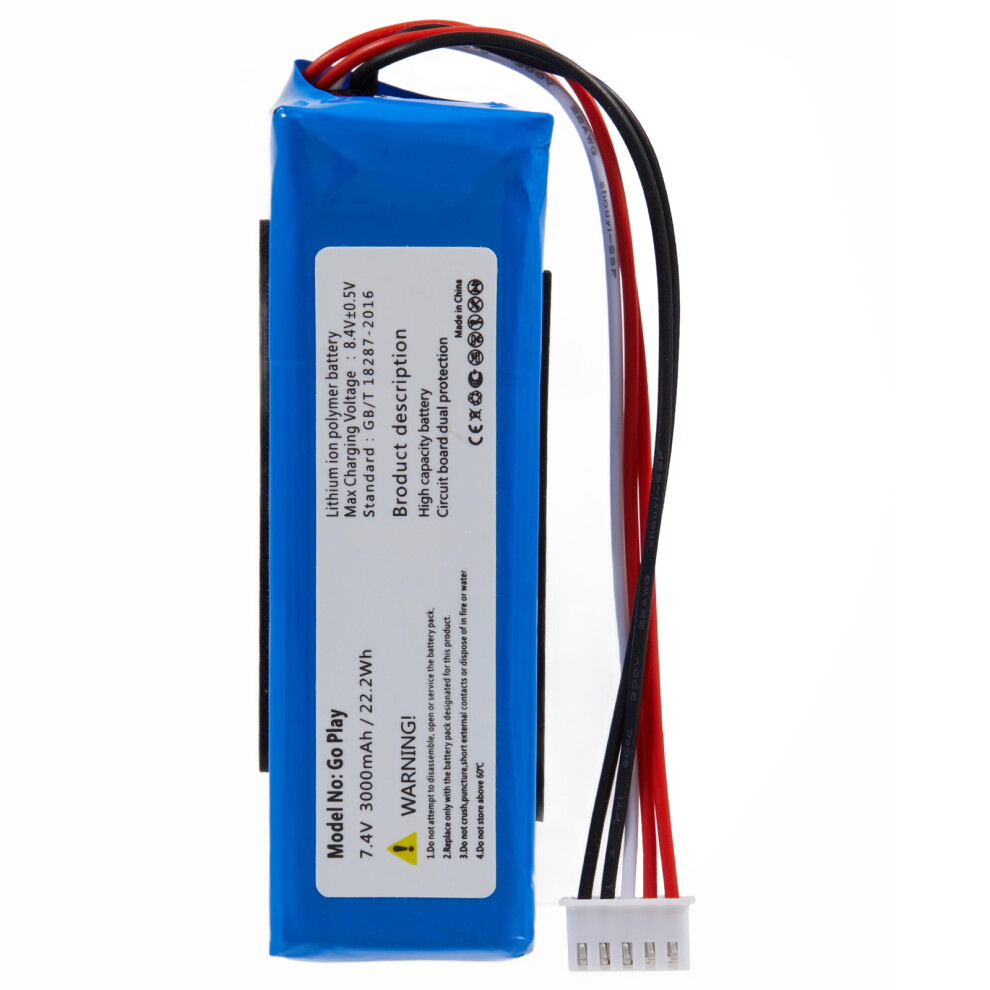 For Harman Kardon Go+Play 7.4V 3000Mah Rechargeable Li-Polymer Battery Assembly Part (Without Logo) 6914274012505