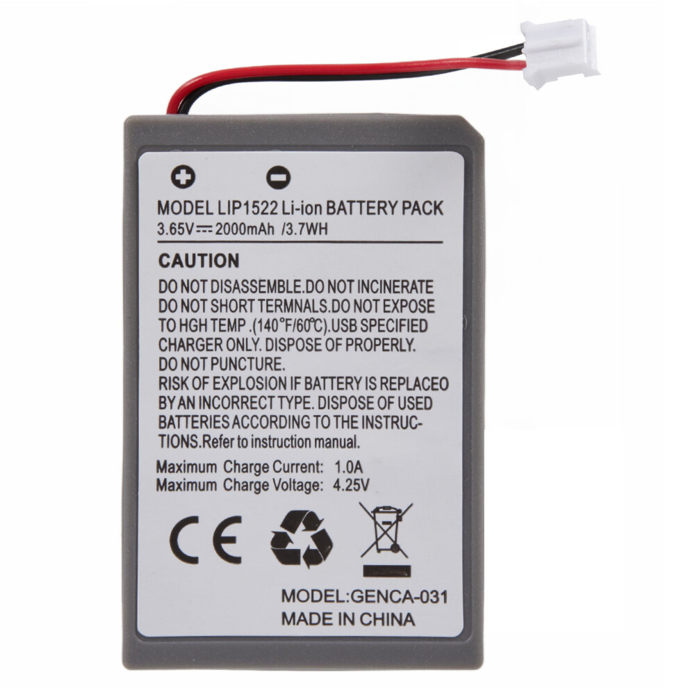 For Sony Ps4 Slim 3.7V 2000Mah Rechargeable Li-Polymer Battery Assembly Part (Encode: Lip1522) (Without Logo) 6914271248310