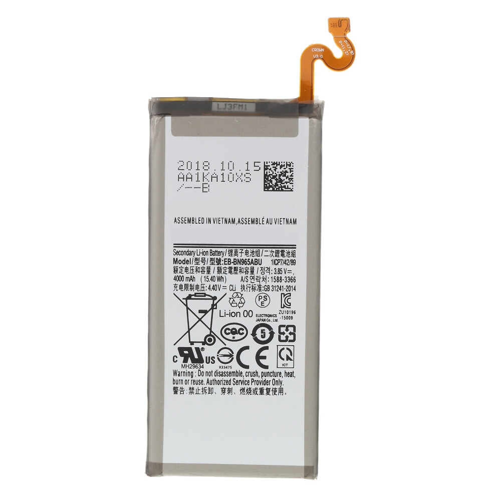Battery For Samsung Galaxy Note9 N960 4000Mah Eb-Bn965abu (No Logo) 6914279738769