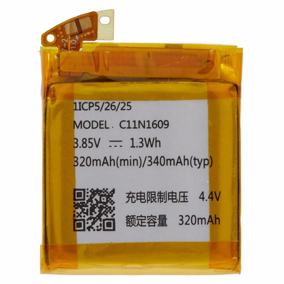 For Asus Zenwatch 3 Wi503q 3.85V 340Mah Li-Ion Polymer Battery Assembly Part (Encode: C11n1609) (Without Logo) 6914273735122