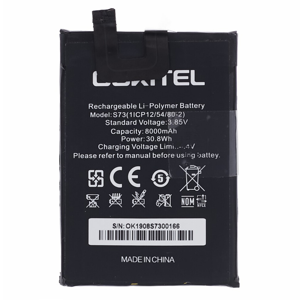 For Oukitel Wp5 3.85V 8000Mah Rechargeable Li-Polymer Battery Assembly Part (Encode: S73) 6914275087144