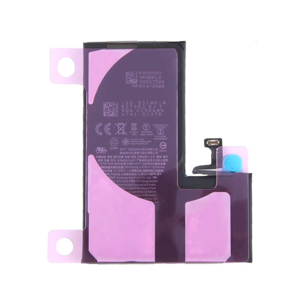 For Iphone 15 Pro Oem Rechargeable Li-Ion Battery With Battery Sticker 3.87V 3274Mah 6914275349341