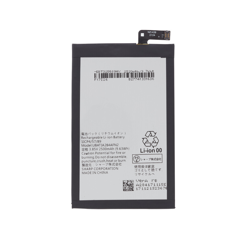 For Sharp Aquos R Compact 3.85V 2500Mah Li-Ion Battery Assembly Part (Encode: Ubatia284afn2) (Without Logo) 6914275380900