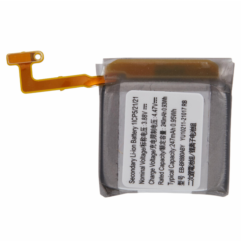 For Samsung Galaxy Watch4 40Mm 3.88V 240Mah Rechargeable Li-Polymer Battery Assembly Part (Encode: Eb-Br880aby) (Without Logo) 6914278207013