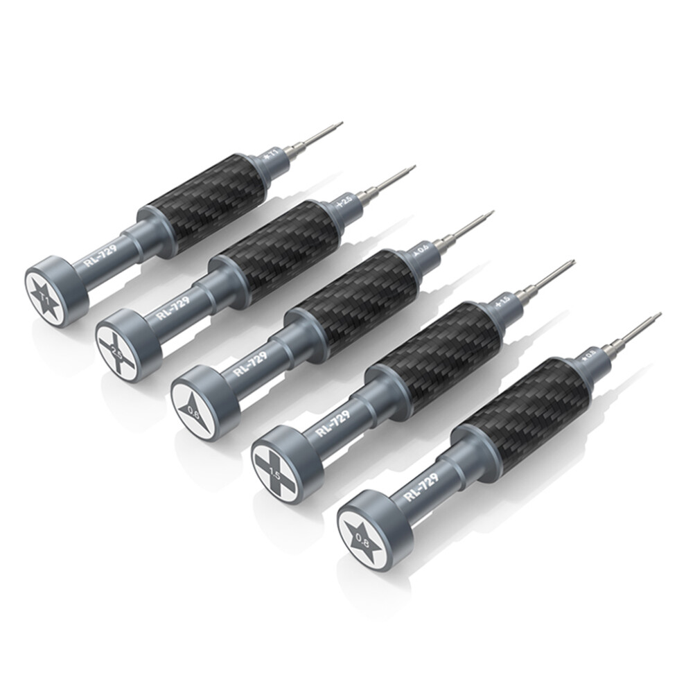 Relife Rl-729A 5Pcs/Set Magnetic Absorption Carbon Fiber Screwdriver Repair Tools 6914278545443