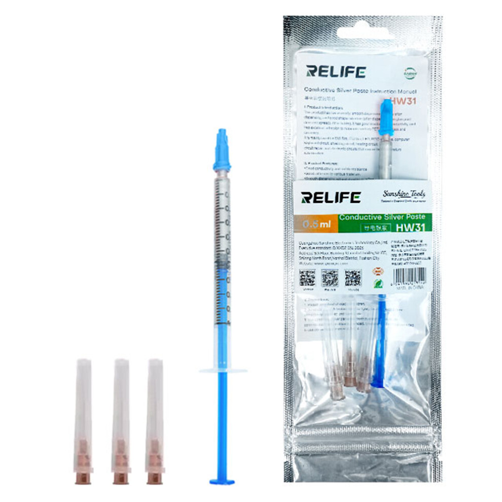 Relife Hw31 0.5Ml Conductive Silver Paste For Ribbon Cable Phone Circuit Repair 6914270250864