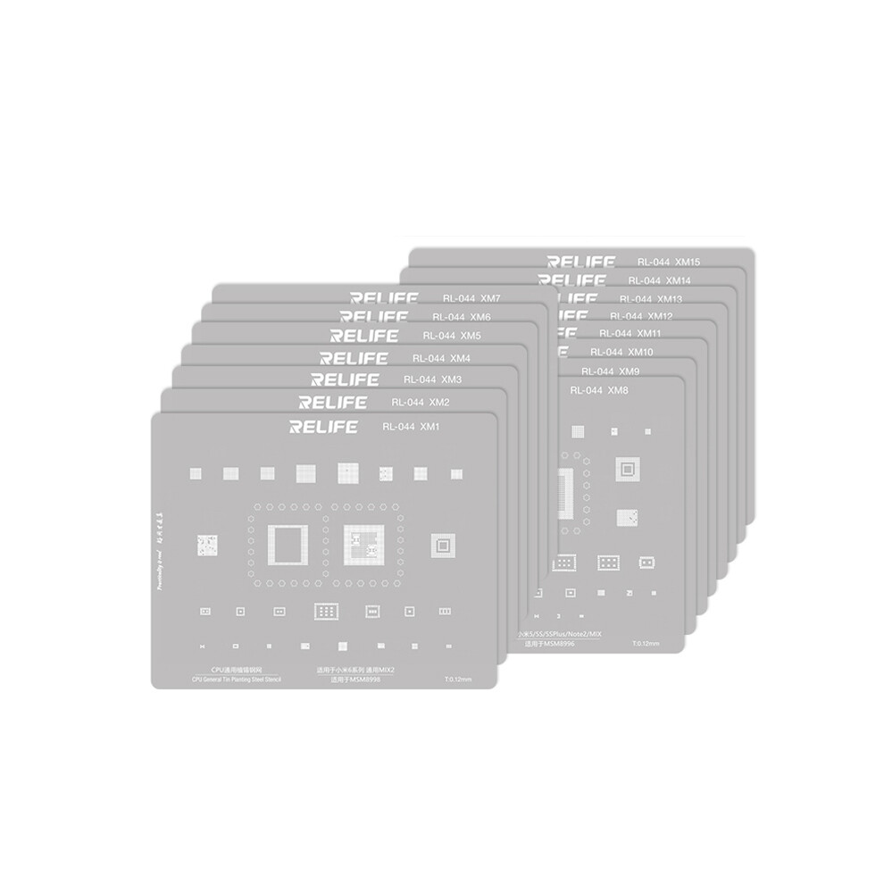 Relife Rl-044 Mi Series Cpu Steel Stencil Kit (15Pcs) 6914270160651
