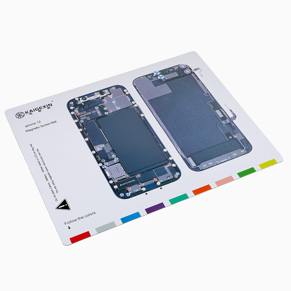 Kaigexin Magnetic Screw Mat For Iphone 12 6.1 Inch Working Pad Cell Phone Repair Auxiliary Tool 6914274340165