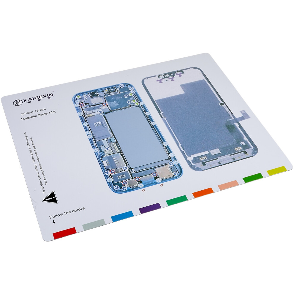 Kaigexin Magnetic Screw Mat For Iphone 13 Mini 5.4 Inch Chart Work Pad Small Screws Holds Repair Tool 6914272948011