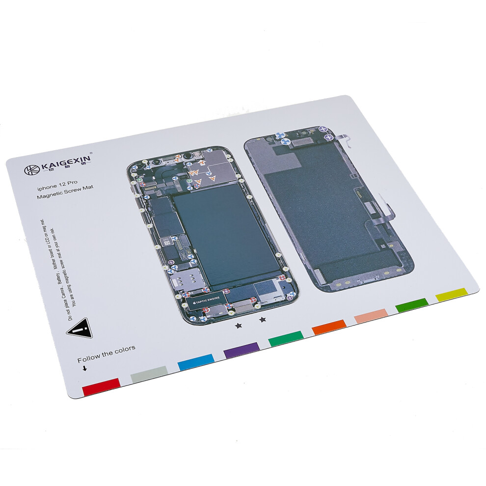 Kaigexin Magnetic Screw Mat For Iphone 12 Pro 6.1 Inch Screw Pad Keeper Chart Repair Tools Guide 6914275106890