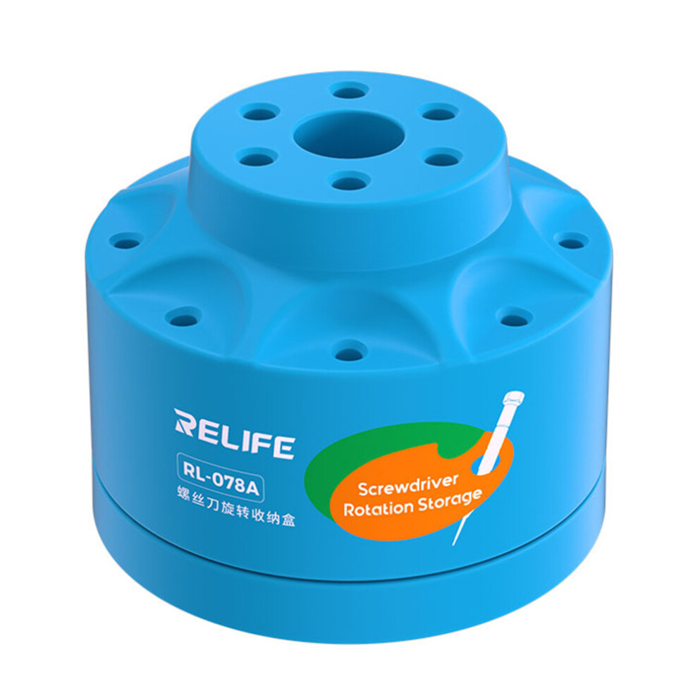 Relife Rl-078A Rotating Storage Box For Screwdrivers Bits Soldering Tips 14-Hole Organizer Tool 6914270654822