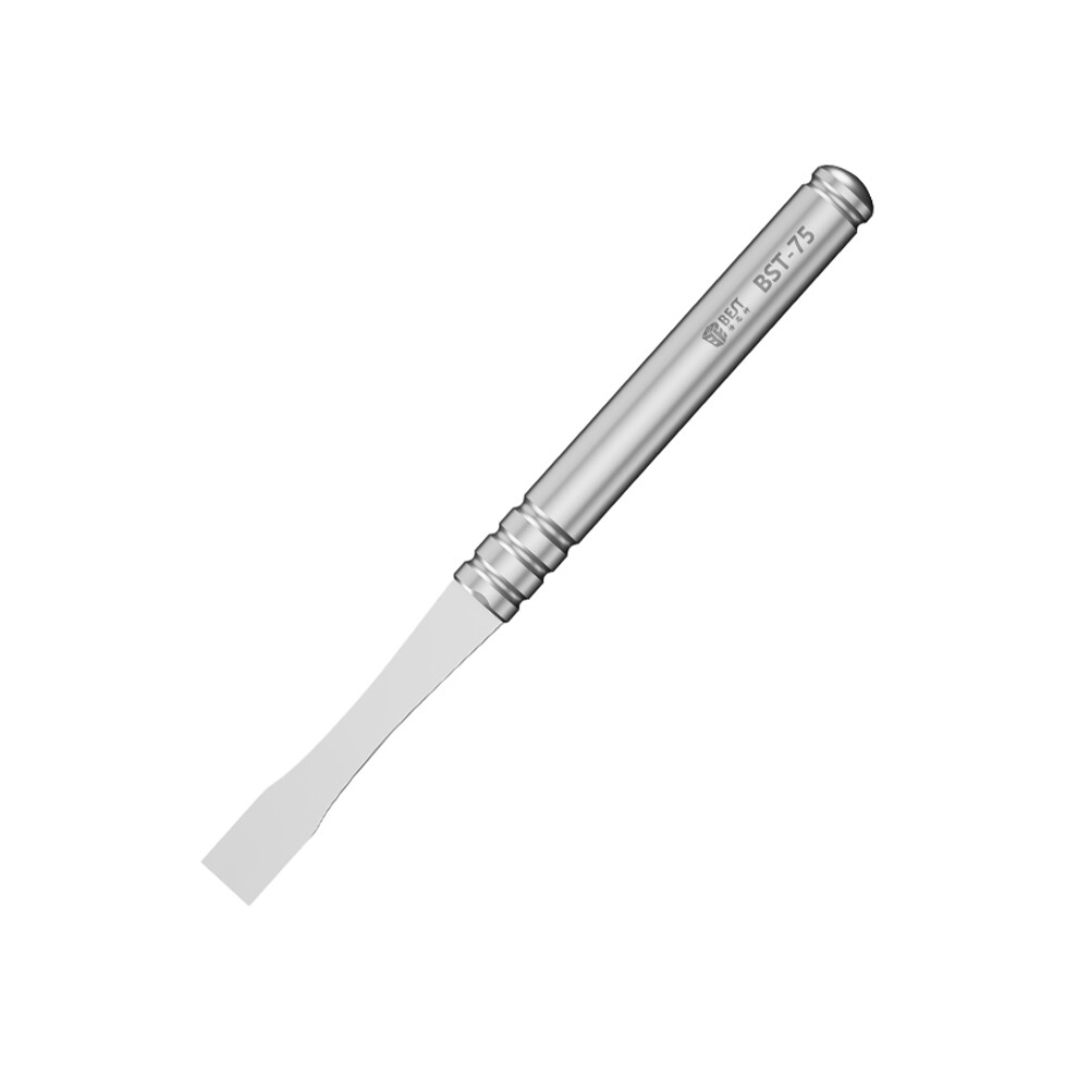 Best Bst-75 Stainless Steel Round Handle Tin Scraper Pry Bar Phone Tablet Repair Tool 6914279116697