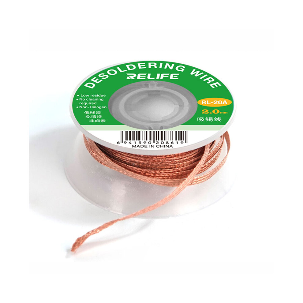 Relife Rl-20A Tin Wire Tape Copper Welding Solder Remover Bga Repair Tool 6914271020190