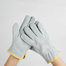 1 Pair Wear-resistant Cowhide Welding Gloves Durable High-temperature Resistant Welders Gloves