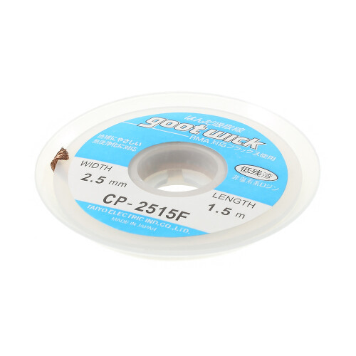 GOOT Wick 2.5mmx1.5m Desoldering Remover Braid Cable CP-2515F 2
