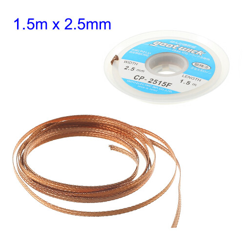 GOOT Wick 2.5mmx1.5m Desoldering Remover Braid Cable CP-2515F 1