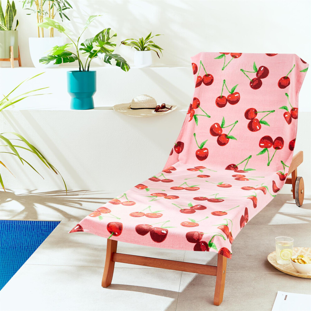 Catherine Lansfield Cherries 100% Cotton Beach Towel - Image 6