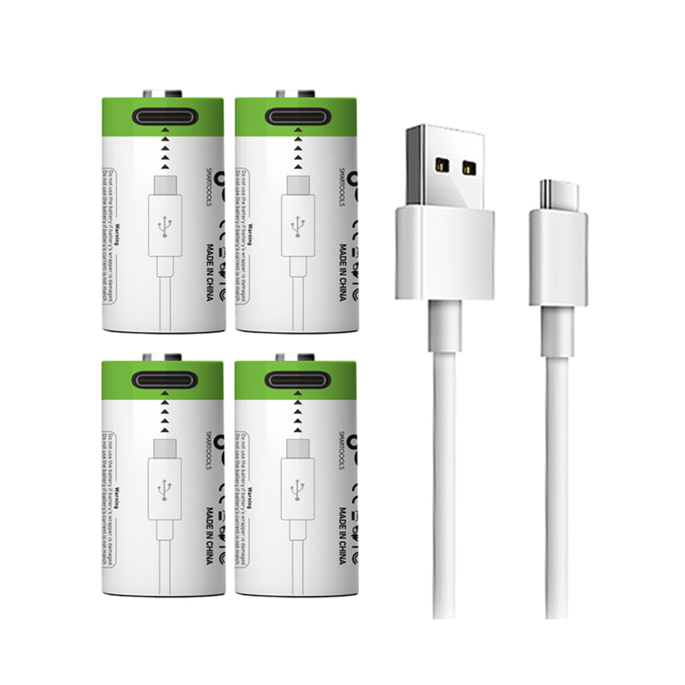 Smartoools 4Pcs 700Mah 3.7V Cr123a Rechargeable Batteries Li-Ion Batteries For Flashlight Electric Toothbrush 6914272204544