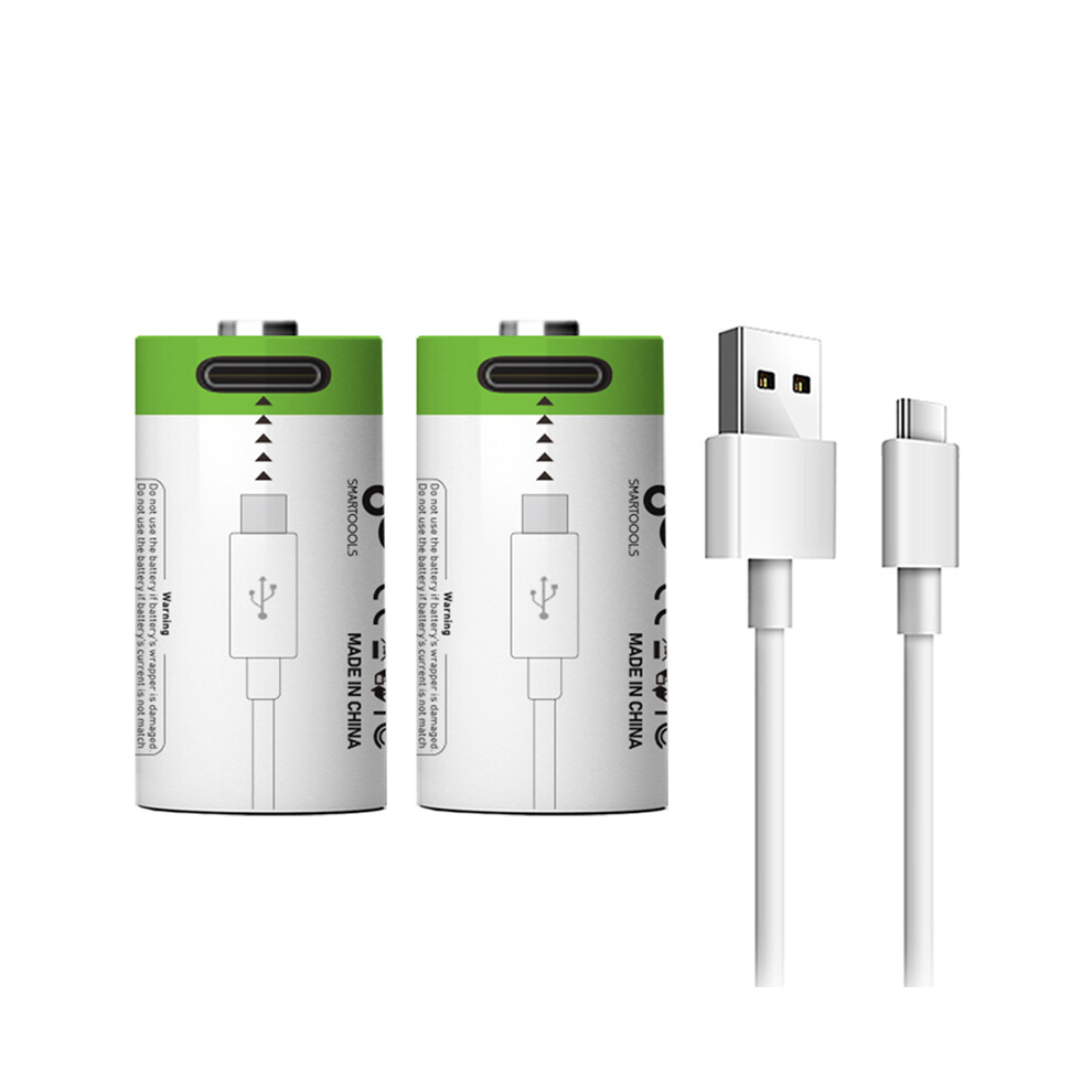 Smartoools 2Pcs 700Mah 3.7V Cr123a Rechargeable Batteries For Flashlight Toys Alarm System Microphones 6914277507312
